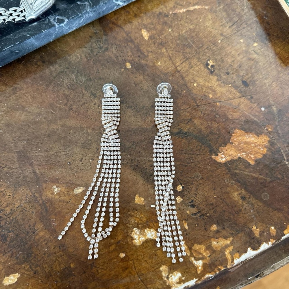 Express Silver Tassel Earrings